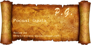 Pocsai Gyula névjegykártya